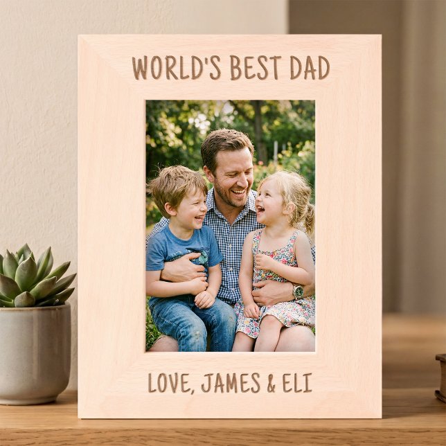 World's Best Dad Custom Photo Frame Gift For Dad (Creator Uploaded)