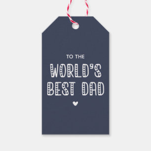 World's Best Dad! Cute Typography Father's Day Gift Tags
