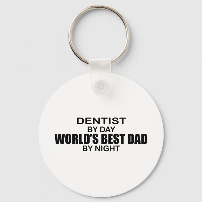 World's Best Dad - Dentist Key Ring (Front)
