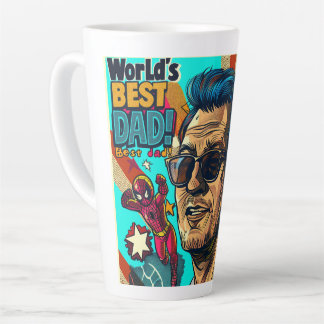 World's Best Dad Digital Art Latte Mug