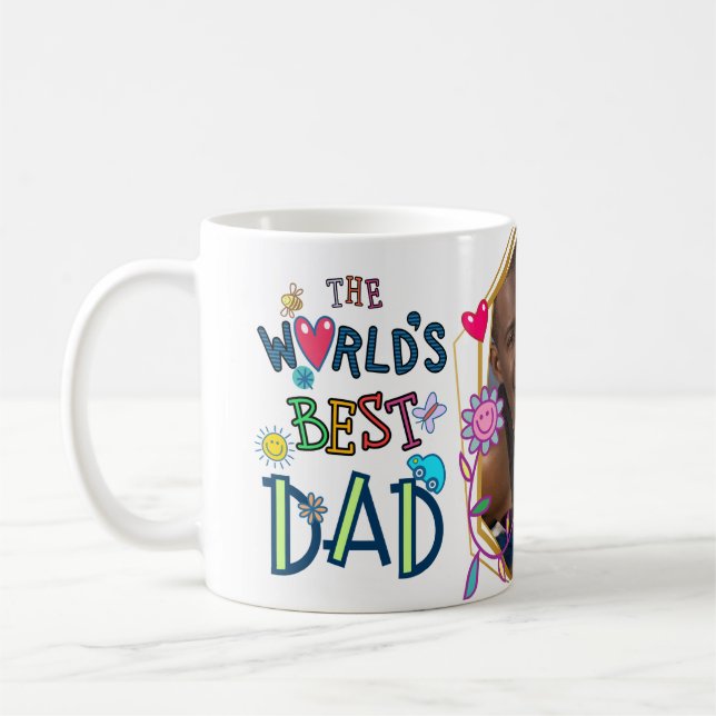 World's best dad doodle fun DIY photo  Coffee Mug (Left)