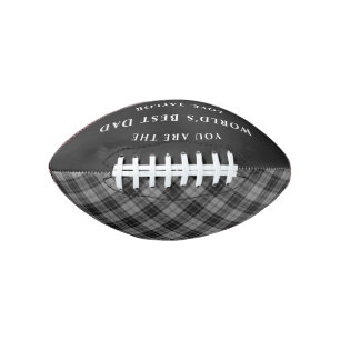 World's Best Dad Douglas Grey Tartan Plaid American Football