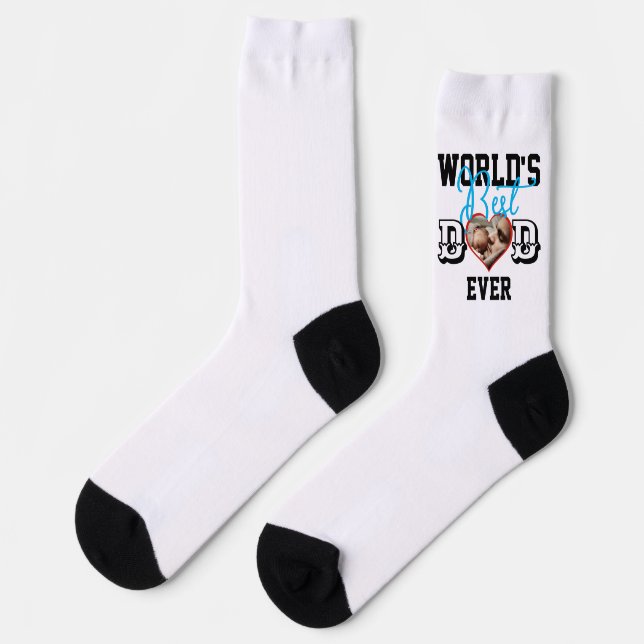 World's Best Dad ever w/ Photo Golf Balls Socks (Left)