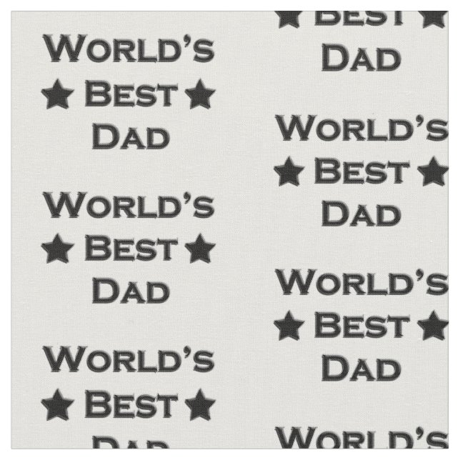 World's Best Dad Fabric (Close Up)