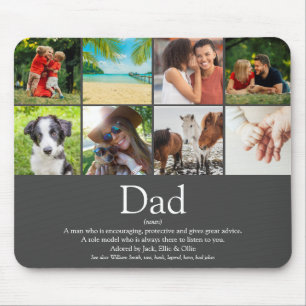 World's Best Dad Father Definition Photo Grey Mouse Mat