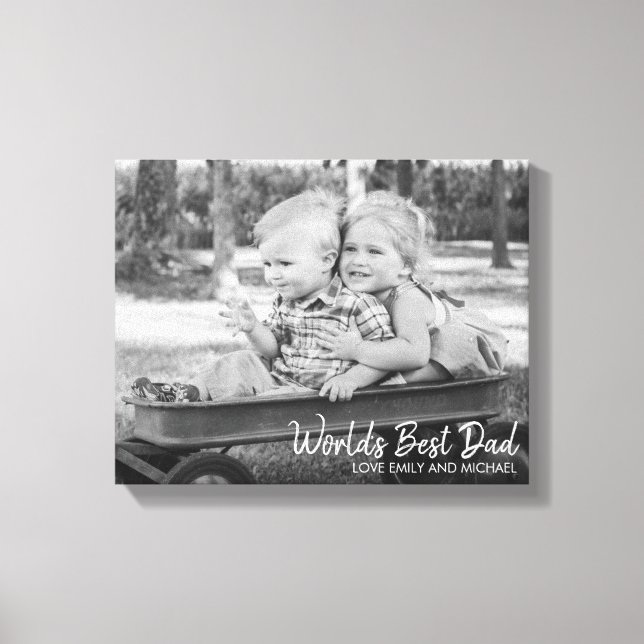 World's Best Dad Father's Day Canvas Print (Front)