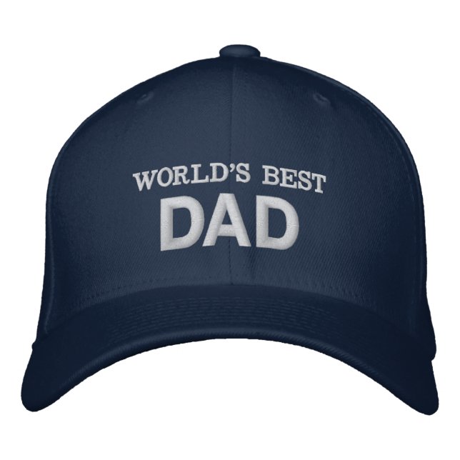 World's Best Dad Father's Day Embroidered Hat (Front)