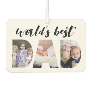 World's Best Dad   Father's Day Photo Car Air Freshener