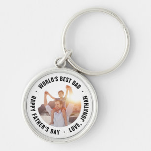 World's Best Dad Father's Day Photo Gift Key Ring