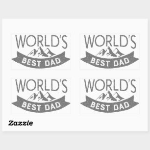 World's Best Dad Father's Day Rectangular Sticker