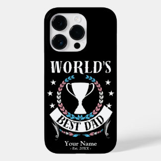 Worlds Best Dad Father's Day Trans Flag Colours Case-Mate iPhone 14 Pro Case