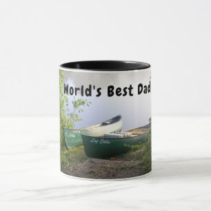 World's Best Dad Fishing Camping Canoe Mug