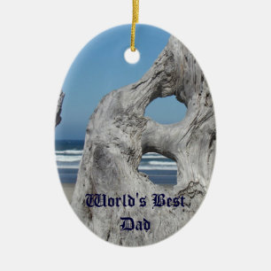 World's Best Dad! gifts ornaments Blue Ocean Waves