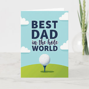 Worlds Best Dad Golf Art Card