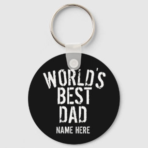 WORLD'S BEST DAD, GRANDPA, PERSONALIZE KEY RING