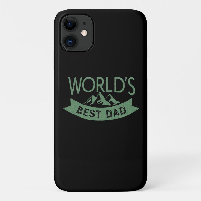 World's Best Dad Green and Black Case-Mate iPhone Case (Back)