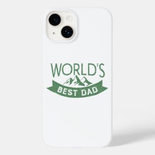 World's Best Dad Green and White Case-Mate iPhone 14 Case