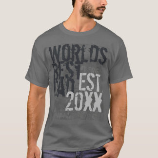 World's Best Dad Grunge Graffitti Text T-Shirt