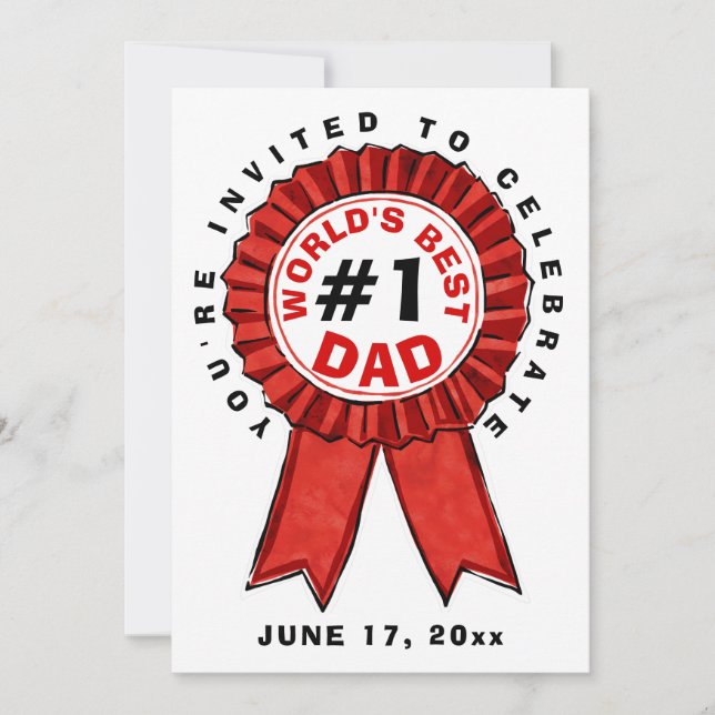 World's Best Dad Invitation (Front)