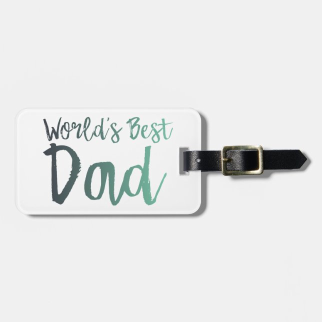 World's Best Dad Luggage Tag (Front Horizontal)