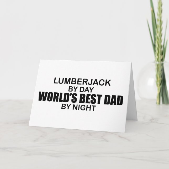 World's Best Dad - Lumberjack Card (Front)