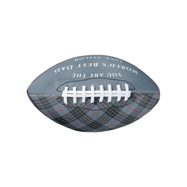 World's Best Dad MacKay Tartan Plaid American Football (Front)