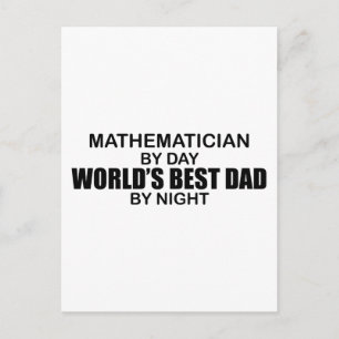 World's Best Dad - Mathematician Postcard