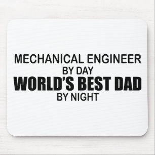 World's Best Dad - Mechanical Engineer Mouse Mat