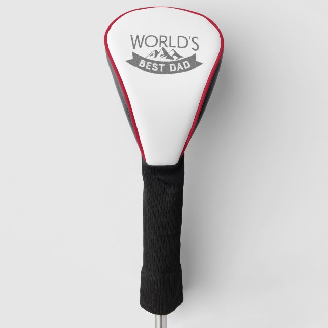 World's Best Dad Modern Typography Golf Head Cover (Front)