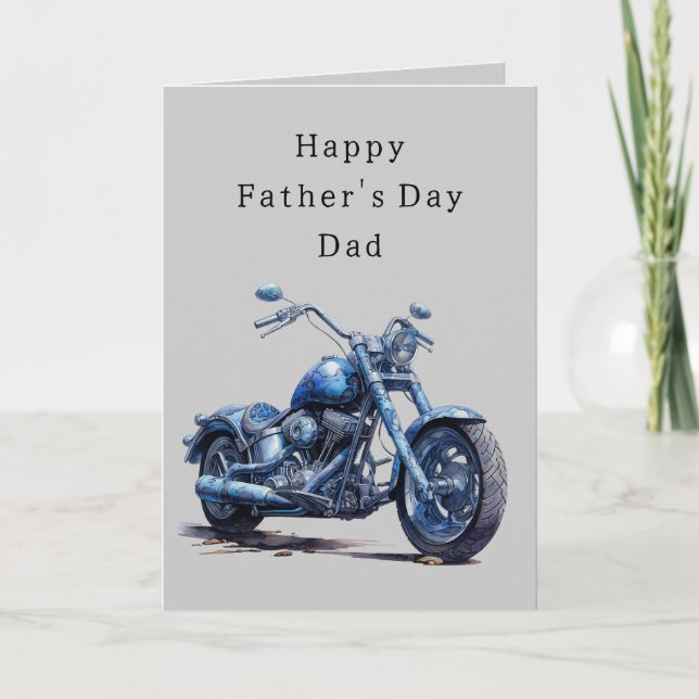 World's Best Dad Motorcycle Father's Day Card (Front)