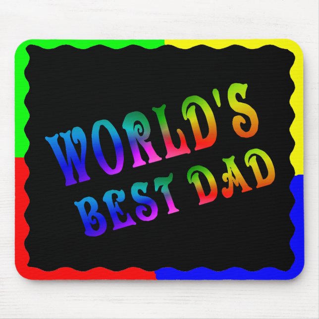 WORLD'S BEST DAD -MOUSEPAD MOUSE MAT (Front)