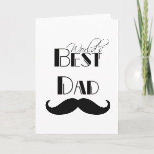 World's Best Dad Moustache Card