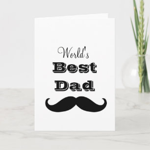 World's Best Dad Moustache Card