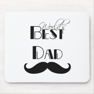 World's Best Dad Moustache Mouse Mat