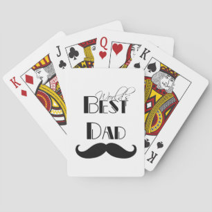 World's Best Dad Moustache Playing Cards