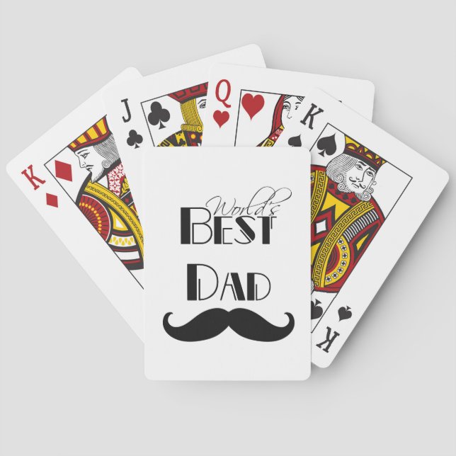 World's Best Dad Moustache Playing Cards (Back)
