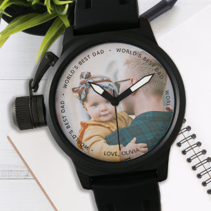 World's Best Dad Personalized Photo Watch