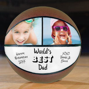 World's Best Dad Photo Basketball
