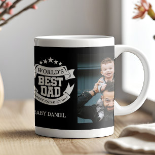 World's Best Dad Photo Collage Custom Coffee Mug