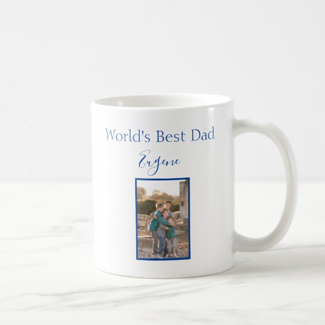 Worlds Best Dad Photo Customisable Frame Coffee Mug (Right)