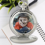 World's Best Dad Photo Pocket Watch<br><div class="desc">World's Best Dad ❤️. Surprise your dad on his birthday, Fathers day or Christmas with a custom photo pocket watch . He can now carry his favourite child with him everywhere he goes . A must have for every dad ! COPYRIGHT © 2020 Judy Burrows, Black Dog Art - All...</div>