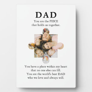 World's Best Dad Piece of The Puzzle Plaque