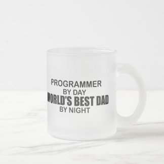 World's Best Dad - Programmer Frosted Glass Coffee Mug