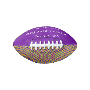 World's Best Dad Rainbow Check Tartan Plaid American Football