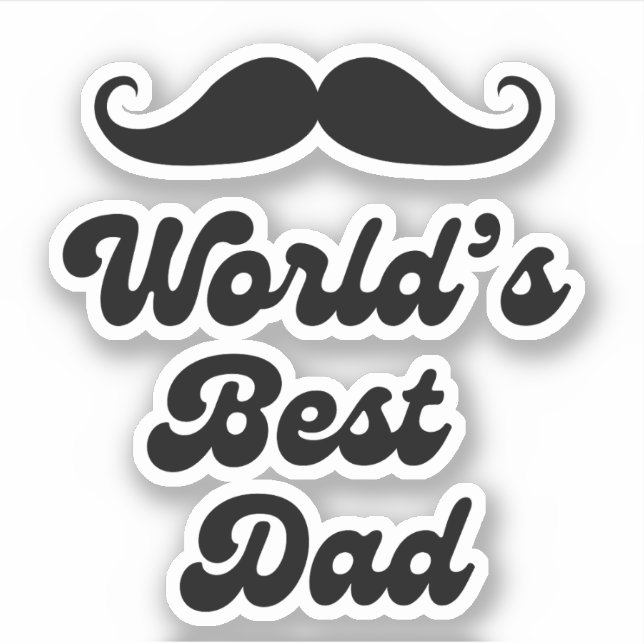 worlds best dad, retro stylish fathers day (Front)
