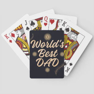 World's Best Dad  Simple Typography Fathers Playing Cards