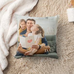 World's Best Dad Since 20XX Modern Photo  Cushion
