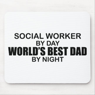 World's Best Dad - Social Worker Mouse Mat