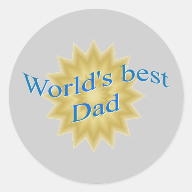 World's Best Dad Sticker (Front)
