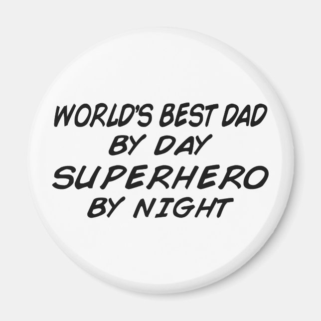 World's Best Dad - Superhero Magnet (Front)